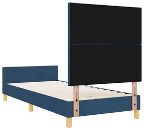 Ágykeret fejtámlával Kék 100 x 200 cm szövet