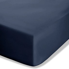 Sötétkék gumis perkál lepedő 90x190 cm Easy Iron Percale – Catherine Lansfield