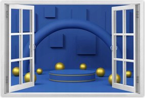 Poszterek 90x60 Classic Gold Blue Golyók