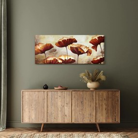 Piros virágok képe (120x50 cm)