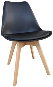 Etkezőszékek 4db fekete Basic