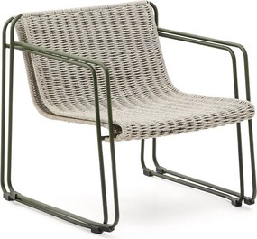 Zöld fém kerti fotel Maurina – Kave Home