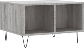 vidaXL szürke sonoma színű szerelt fa dohányzóasztal 60 x 50 x 36,5 cm