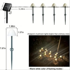 Napelemes Solar Gombalámpa 10 Darab Szett Kültérre Hidegfehér és Színes Választható