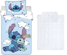 Disney Lilo és Stitch, A csillagkutya Clouds gyerek, ovis ágyneműhuzat és paplan/párna szett 100x135 cm 40x60 cm