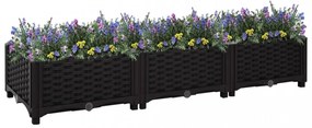 vidaXL polipropilén magaságyás 120 x 40 x 23 cm