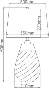 Elstead Lighting LENA SMALL LENA-TL-S-BLUE Asztali lámpa 1X7W/GU10+1x60W/E27