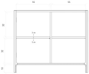 Natúr színű tölgyfa szekrény 95x80 cm Twig – The Beds