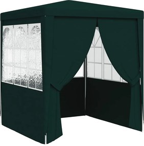 vidaXL zöld rendezvénysátor oldalfalakkal 2,5 x 2,5 m 90 g/m²