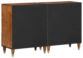 oldalszekrény 2 db mézbarna 60x33.5x75 cm szilárd durfa mangó