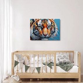 Üveg kép - Tigris látképe, festmény (70x50 cm)