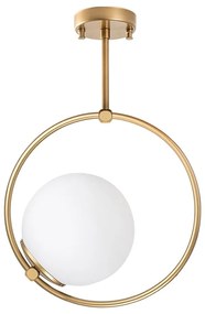 Aranyszínű mennyezeti lámpa üveg búrával 39x26 cm Dolunay – Opviq lights