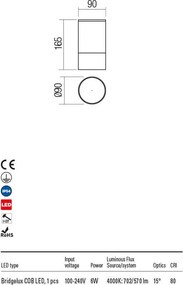 REDO 90355 XILO Modern Kültéri Mennyezeti Lámpa LED IP54