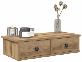 Falipolc fiókokkal artisian tölgy 60x28x15 cm műszaki fa