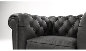 Antracitszürke bársony fotel Cambridge – Ropez