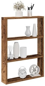 antik fa színű szerelt fa fali polc 43 x 9 x 60 cm