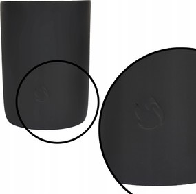 Klasszikus Fogkefe Bögre Fogkrém Fekete Matt Szilárd Modern Fürdőszoba