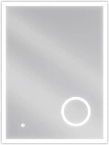Mexen Kala 60 x 80 cm-es, világító fürdőszobai tükör kozmetikai tükörrel, 6000K LED, páramentes - 9820-060-080-611-00