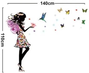 Falmatrica"Tündér kolibrivel" 110x140 cm