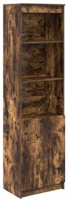 füstös tölgy színű szerelt fa magasszekrény 50x35x180 cm