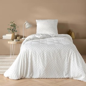 Fehér egyszemélyes mikroszálas ágyneműhuzat 140x200 cm Heltie – douceur d'intérieur