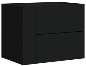 2 db fekete falra szerelhető éjjeliszekrény 45 x 30 x 35 cm