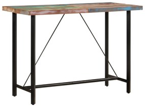 Tömör újrahasznosított fa és vas bárasztal 150 x 70 x 107 cm