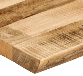 tömör nyers mangófa természetes élű asztallap 110 x 40 x 2,5 cm
