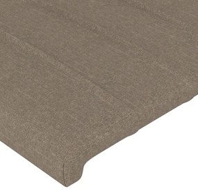 tópszínű szövet LED-es fejtámla 160x5x118/128 cm