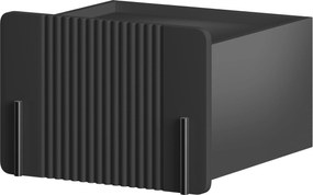 Malmi fali éjjeliszekrény fiókkal 45 cm - fekete matt / fekete