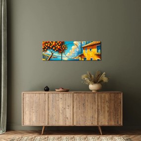 Kép - Ház narancsokkal II. (órával) (90x30 cm)