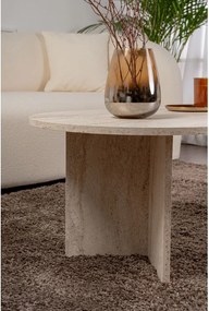 Bézs mérsékelten fényes dohányzóasztal 60x119 cm Sable – Kalune Design