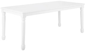 Klasszikus Fehér Fa Étkezőasztal 180 x 90 cm CARY Beliani