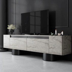 TV szekrény Bohem - Travertine, Black