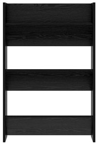 Cipőszekrény polcokkal Fekete tölgy 60 x 18 x 90 cm Faanyag