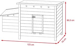 Avenberg RUFUS Tyúkól 123 x 70 x 81 cm barna