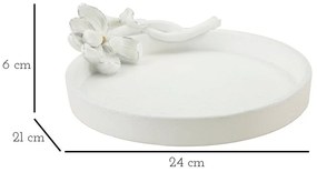 Poligyanta dekoratív tálca ø 21 cm Magnolia – Mauro Ferretti