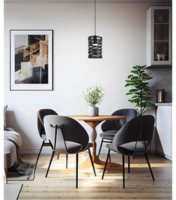 Fekete függőlámpa fém búrával ø 18 cm CREMELLA – EGLO