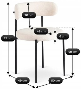 Krémszínű Étkezőszék TULSA