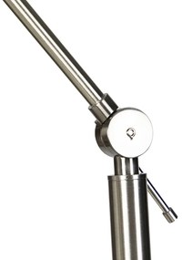 Modern állólámpa acélból, sötétszürke árnyékolóval 45 cm - Editor