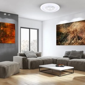 LED Dimmelhető mennyezeti lámpa venilátorral ZONDA LED/48W/230V fehér + távirányító