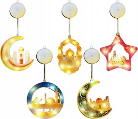 Ablak Lámpák Eid Mubarak Ramadan Decorations Night lámpa Dekoráció