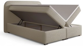Eleris kontinentális ágy 160x200 tárolóval - bézs bouclé Quelle 05