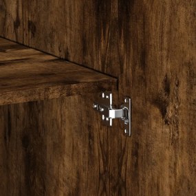 füstös tölgy színű szerelt fa magasszekrény 70 x 42,5 x 185 cm