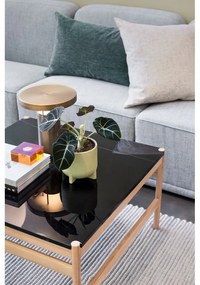 Fekete-natúr színű márvány dohányzóasztal 80x80 cm Raw – Hübsch