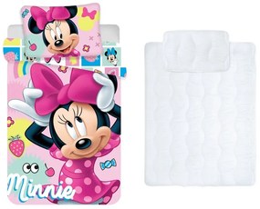 Disney Minnie ovis ágyneműhuzat és paplan/párna szett 100x135 cm 40x60 cm (Sweet)