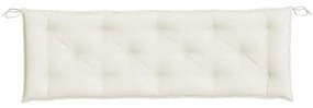 2 db melange krémszínű szövet kerti padpárna 150 x 50 x 7 cm