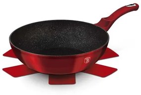 BerlingerHaus Wok (30 cm) Metallic Line Burgundy Edition  BH/6166