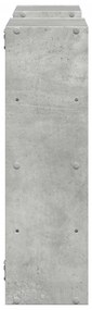 betonszürke szerelt fa fali polc 96 x 18 x 60 cm