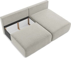 Világosszürke kinyitható-tárolóhelyes sarokkanapé (jobb oldali) Kalena – Makamii
